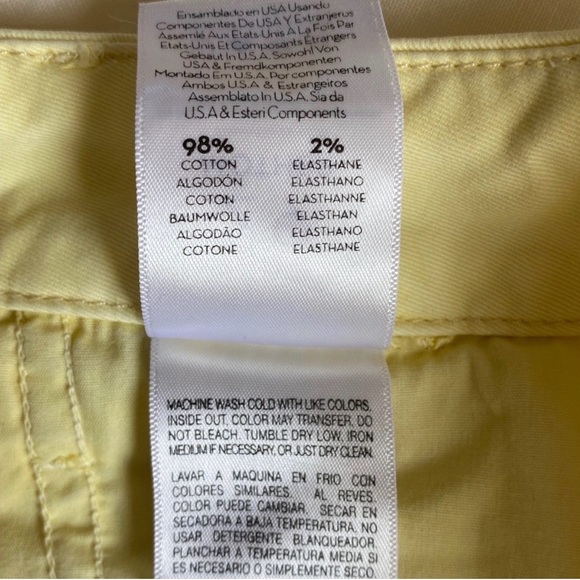 MOTHER  “The Roller Prep” Wide Leg Pants in butter yellow color “Killing Time” - Picture 7 of 11